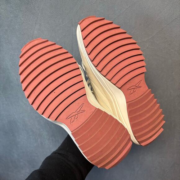 Reebok Women’s Classic Leather Ripple Shoes Cream Pink Size 9.5 Momcore Comfy - Picture 5 of 11